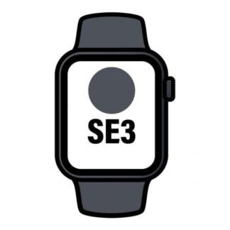 Apple Watch SE3/ GPS/ 44mm/ Caja de Aluminio Medianoche/ Correa Deportiva Negra S/M